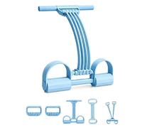 Banda de Resistencia de Pedal con Mango, Equipo de Ejercicio, Extractor de Fitness en el hogar, Equipo de Gimnasio portátil for Entrenamiento de piernas y Brazos, máquina(Blue)