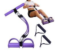 Banda de resistencia de pedal de 3 tubos para yoga | Bandas de resistencia de fitness con asas adecuadas para fitness, pilates, entrenamiento, fuerza física y gym