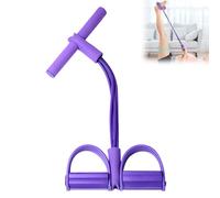 Banda de Resistencia de Pedal de 4 Tubos, Adecuada for Entrenamiento de Manos y pies, Cuerda de látex Natural de Alta Resistencia, Ligera y portátil(Purple)