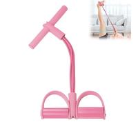 Banda de Resistencia de Pedal de 4 Tubos, Adecuada for Entrenamiento de Manos y pies, Cuerda de látex Natural de Alta Resistencia, Ligera y portátil(Pink)
