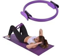 Banda de resistencia de pilates de 15 pulgadas, anillo de pilates de doble mango, anillo mágico adelgazante y tonificante, aprieta muslos, abdominales y piernas, equipo de entrenamiento de yoga y