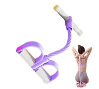 Banda de resistencia del pedal - Banda elástica para yoga de 6 tubos, mango ergonómico | Equipo de fitness pilates, entrenador de gimnasio en casa, tonificador muscular central, estación