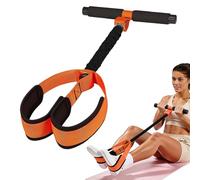 Banda de resistencia multifuncional para pedales, con mango, equipo de entrenamiento para abdominales, entrenamiento de cuerpo completo, yoga, ejercicios abdominales y pilates (naranja)