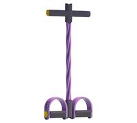 Banda de resistencia para pedal de pie, cuerda de tensión de pedal de 4 tubos para culturismo, látex natural grueso con reposapiés antideslizantes, entrenador de fuerza, cuerda elástica de yoga para