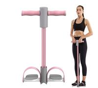 Banda de resistencia para pedales, entrenador de 120 cm, TPE, banda elástica para ejercicios de pedal con asas antideslizantes, diseño absorbente del sudor para fitness en casa, yoga, estiramiento