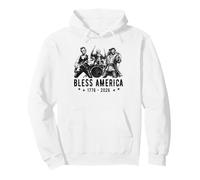 Banda de Rock Bless USA Abe Lincoln George Washington Columbus Sudadera con Capucha