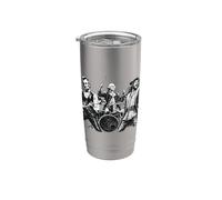 Banda de rock Bless USA Abe Lincoln George Washington Columbus Vaso térmico de acero inoxidable de doble pared