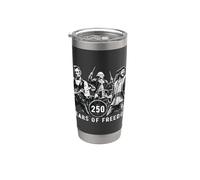 Banda de rock Bless USA Abe Lincoln George Washington Columbus Vaso térmico de acero inoxidable de doble pared