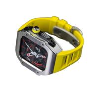Banda de silicona de reloj de acero inoxidable de estilo RM, para la serie Ultra 8 7 6 5 4 SE, el kit de modificador de reacondicionamiento de cerebro de goma de goma deportiva para la serie de 49 mm