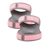 Banda de soporte de rodilla para mujer que proporciona compresión rotuliana específica durante correr, tenis, baloncesto, ciclismo y otras actividades de movimiento repetitivo (rosa, 2 piezas)