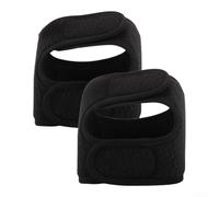 Banda de soporte de rodilla para mujer que proporciona compresión rotuliana específica durante correr, tenis, baloncesto, ciclismo y otras actividades de movimiento repetitivo (negro, 2 piezas)