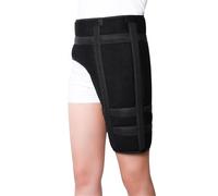 Banda de Soporte Inguinal Ajustable para Cadera y Muslo Faja de Compresión para Alivio del Nervio Ciático Tensión Muscular y Cuádriceps Soporte Estabilizador Unisex(S)