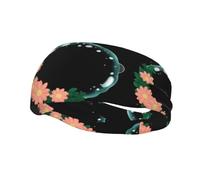 Banda de sudor decorativa deportiva de moda con corona de burbujas HJFCZH con estampado de corona de burbujas, elástica que absorbe la humedad, adecuada para ciclismo, yoga, correr