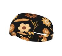 Banda de sudor decorativa deportiva de moda con estampado de flores WHJSSF y pan elástico que absorbe la humedad, adecuado para ciclismo, yoga, correr