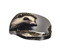 Banda de sudor decorativa deportiva de moda con patrón de erizo WHJSSF que absorbe la humedad, elástica adecuada para ciclismo, yoga, correr