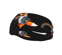 Banda de sudor decorativa deportiva de moda HJFCZH Un zorro que ama los deportes, estampados elásticos que absorben la humedad, adecuados para ciclismo, yoga, correr