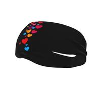 Banda de sudor decorativa deportiva de moda QQOUPP Flying Love Bubble, estampado elástico que absorbe la humedad, adecuado para ciclismo, yoga, correr
