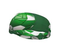 Banda de sudor decorativa deportiva de moda WHJSSF con imagen verde que absorbe la humedad, elástica adecuada para ciclismo, yoga, correr