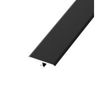 Banda de transición entre el suelo y el umbral de Tira de umbral moldura en T 90 cm for varios tipos suelo hasta alfombra vinilo multicolor 2 a 4(Schwarz,2cm/0.78in)