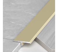 Banda de transición for suelos en forma de T Banda divisoria plana for salvar huecos y umbrales en el suelo barra de transición(Gold,20mm L2.7m/9ft)