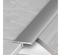 Banda de transición for suelos en forma de T Banda divisoria plana for salvar huecos y umbrales en el suelo barra de transición(Grey,8mm L2.7m/9ft)