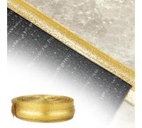 Banda de transición para suelos de PVC, Alfombra autoadhesiva del PVC for tejar el oro de la plata tira transición 1m al 15m(Gold,15m (49.2ft))