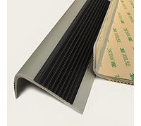 Banda de transición para suelos, El ajuste del borde de la escalera pela tamaños múltiples multicolores for transición teja alfombra(Black,Length 95cm (37.4in))