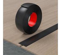 Banda de transición para suelos, Tira autoadhesiva de transición for suelo y pared, multicolor, varios tamaños(Black,W 7.6cm)
