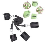 Banda De Yoga De Nylon Negro Y Dados De PláStico Verde, DiseñO No Lineal, Entrenamiento Multifuncional - K11