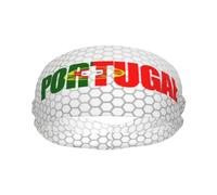 Banda Deportiva con Bandera de Portugal, Texto en portugués, Arte de Palabras para Hombre y Mujer, Banda para el Sudor de algodón Absorbente, Ideal para Yoga y Ciclismo.