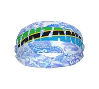 Banda Deportiva con Bandera de Tanzania, Texto en inglés Tanzania Word Art para Hombre y Mujer, Banda para el Sudor de algodón Absorbente, Ideal para Yoga y Ciclismo.