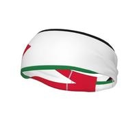 Banda deportiva con estampado de bandera de Palestina para hombres y mujeres, banda elástica y transpirable