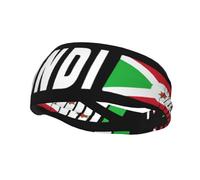 Banda Deportiva con la Bandera de Burundi a Rayas para Hombre y Mujer, de Secado rápido, Antideslizante, Resistente al Sudor, Transpirable, para Correr
