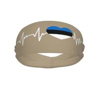 Banda Deportiva con la Bandera de Estonia I Love Estonia para Hombre y Mujer, Banda Absorbente de algodón Absorbente, Ideal para Yoga y Ciclismo.