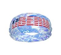 Banda Deportiva con la Bandera de Liberia y Texto en inglés Word Art para Hombre y Mujer, Banda para el Sudor de algodón Absorbente, Ideal para Yoga y Ciclismo.