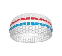 Banda Deportiva con la Bandera de Luxemburgo y Texto Luxemburgues Word Art para Hombre y Mujer, Banda para el Sudor de algodón Absorbente, Ideal para Yoga y Ciclismo.