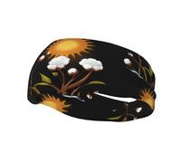 Banda deportiva de moda para el sudor de algodón WHJSHOP bajo el sol estampada, absorbe el sudor para hombres y mujeres