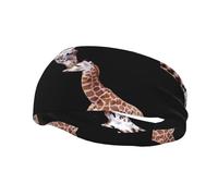 Banda deportiva de moda para el sudor WHJDPP Mother Baby Giraffe Printing Headbands Absorb sweat for men and women