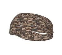 Banda deportiva de moda para el sudor WHJDPP Rustic Lodge Bear Printing Diademas que absorben el sudor para hombres y mujeres