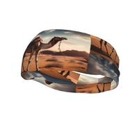 Banda deportiva de moda para el sudor WHJSHOP Camels in the Desert Printed Headbands Absorb sweat for men and women