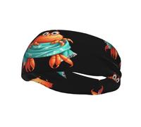 Banda deportiva de moda para el sudor WHJSHOP Little Crab in the Scarf Printed Headbands Absorb sweat for men and women