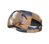 Banda deportiva de moda para el sudor WHJSHOP Little pingüino aprendiendo a caminar Diademas impresas que absorben el sudor para hombres y mujeres