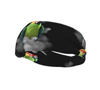 Banda deportiva de moda para el sudor WHJSHOP Parrot in the Smoke - Diademas estampadas que absorben el sudor para hombres y mujeres