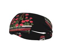 Banda deportiva de moda para el sudor WHJSHOP Roses on the Ship Diademas impresas que absorben el sudor para hombres y mujeres