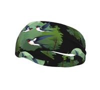 Banda deportiva de moda para el sudor WHJSHOP Swallows in the Forest Printed Diademas que absorben el sudor para hombres y mujeres