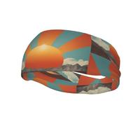 Banda deportiva de moda para el sudor WHJSHOP the sun shines brightly estampada, absorbe el sudor para hombres y mujeres