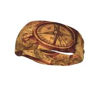 Banda deportiva de moda para el sudor YUGTAEE Law of the Compass Navigation Picture Diademas que absorben el sudor para hombres y mujeres