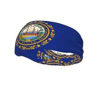 Banda deportiva decorativa para el sudor con la bandera de YYHWHJDE de Nueva Hampshire para hombres y mujeres