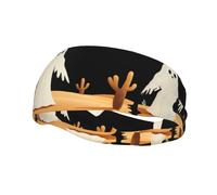 Banda deportiva decorativa para el sudor de WHJSSF Ghost in the Desert Printing Moisture wicking elastic suitable for cycling yoga running
