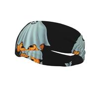 Banda deportiva decorativa para el sudor de WHJSSF Ghost on the Pumpkin Printing Moisture wicking elastic suitable for cycling yoga running